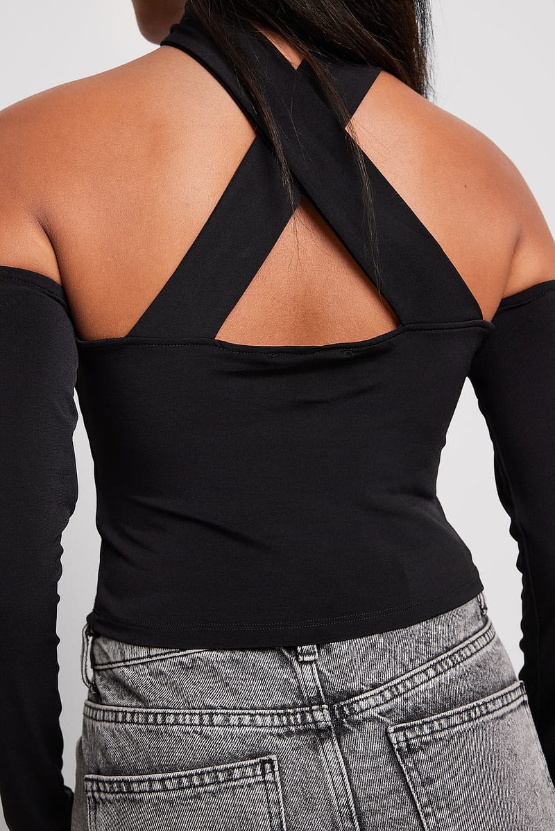 Choker Detail Off Shoulder Top