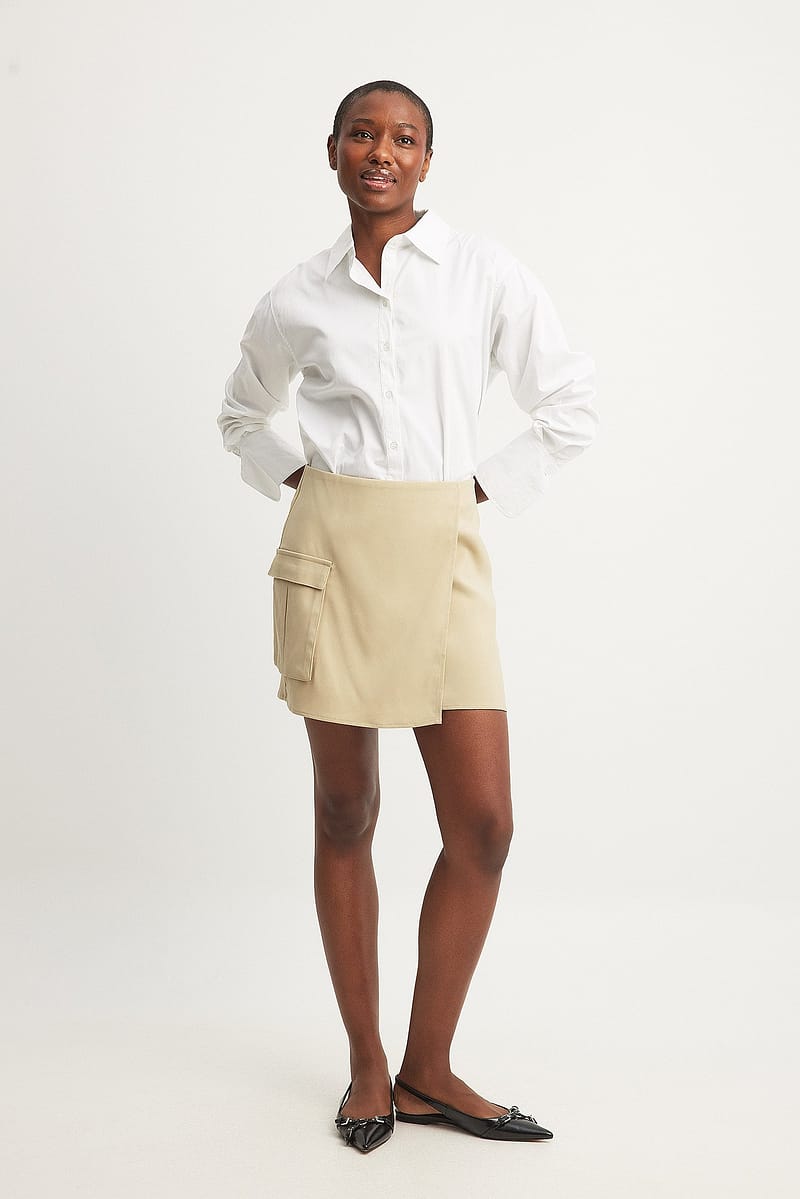 Overlap Cargo Pocket Skirt