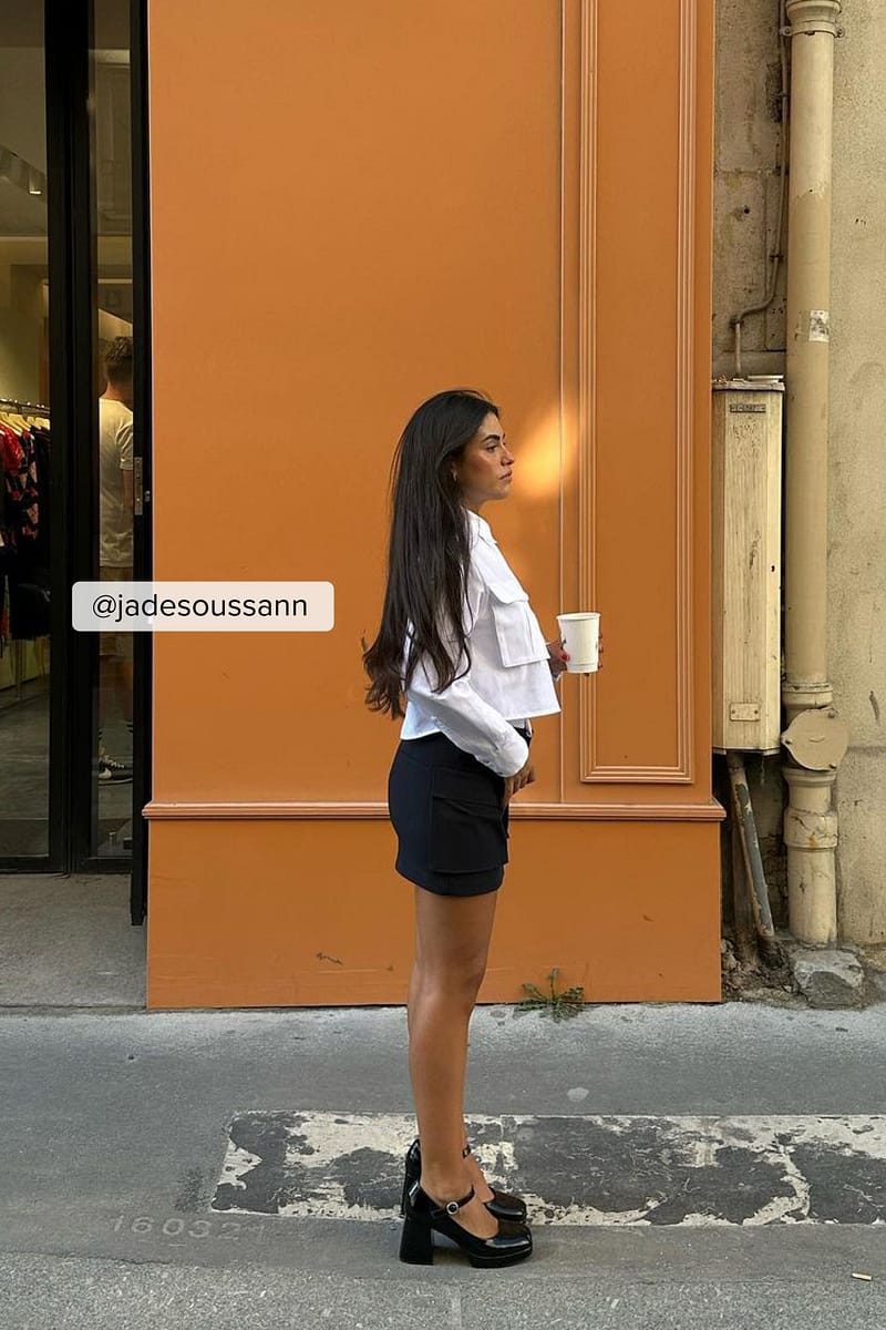 Overlap Cargo Pocket Skirt