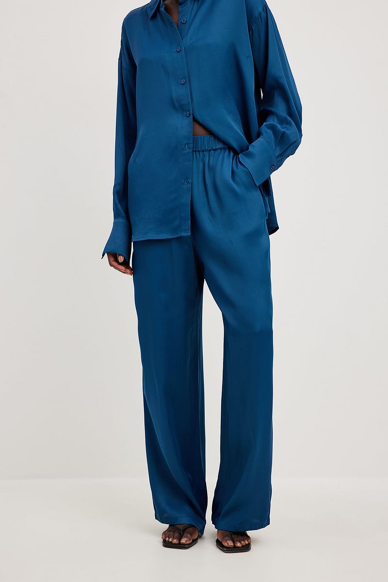 Flowy Elastic Waist Trousers