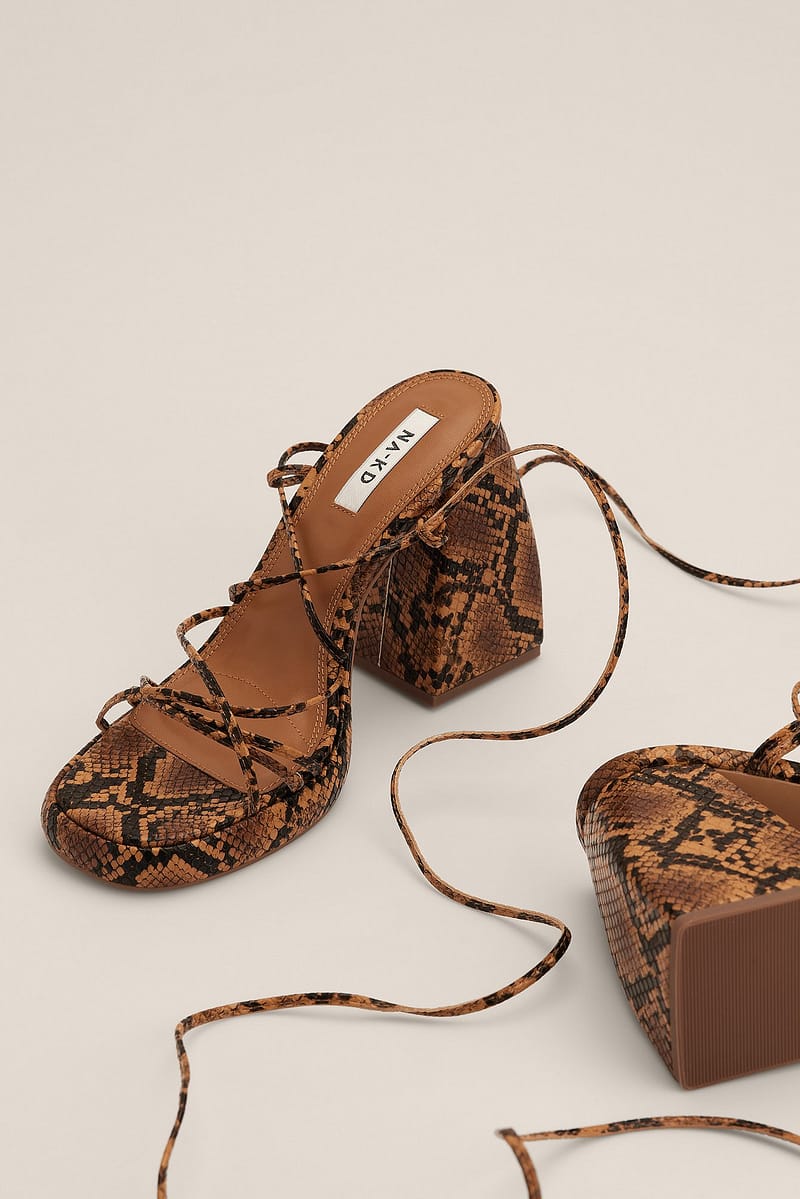 Chubby Retro Strappy Heels