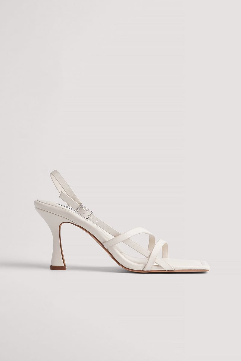 Crossed Straps Heeled Sandals