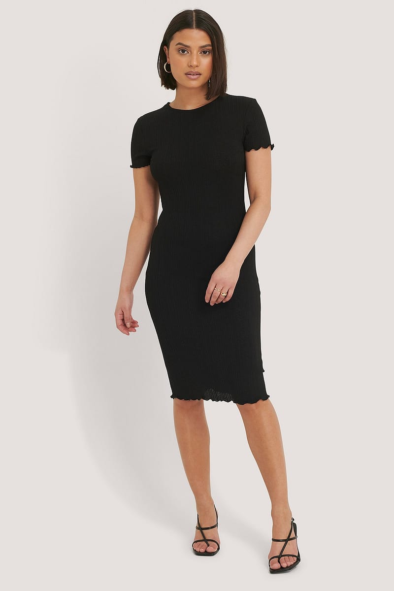 Babylock Ribbed Dress - Black