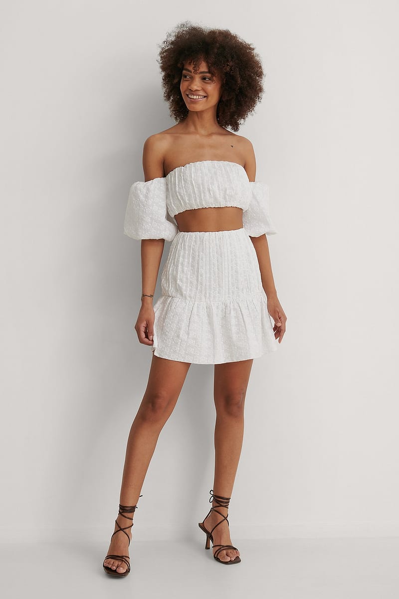 Embroidered Mini Skirt