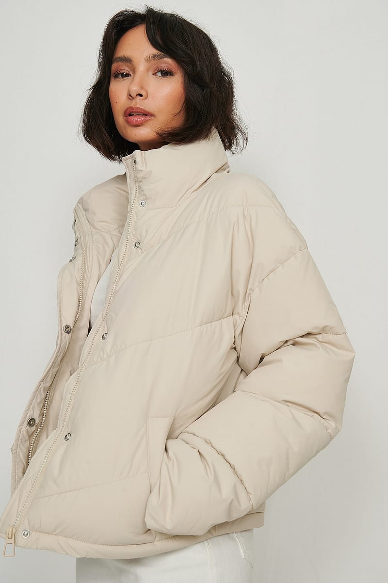 V Detail Padded Jacket