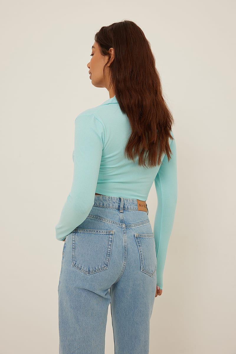 Collar Detail Crop Top