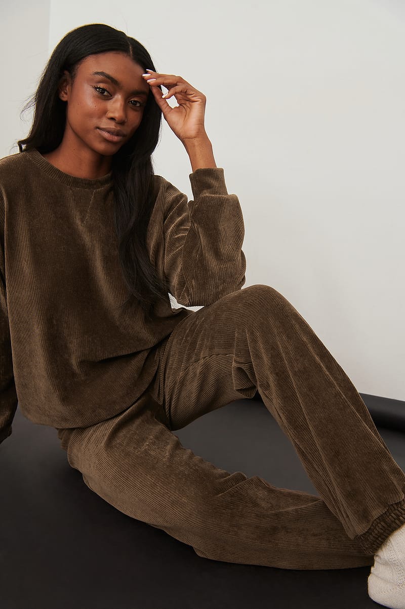 Ribbed Oversized Sweatshirt