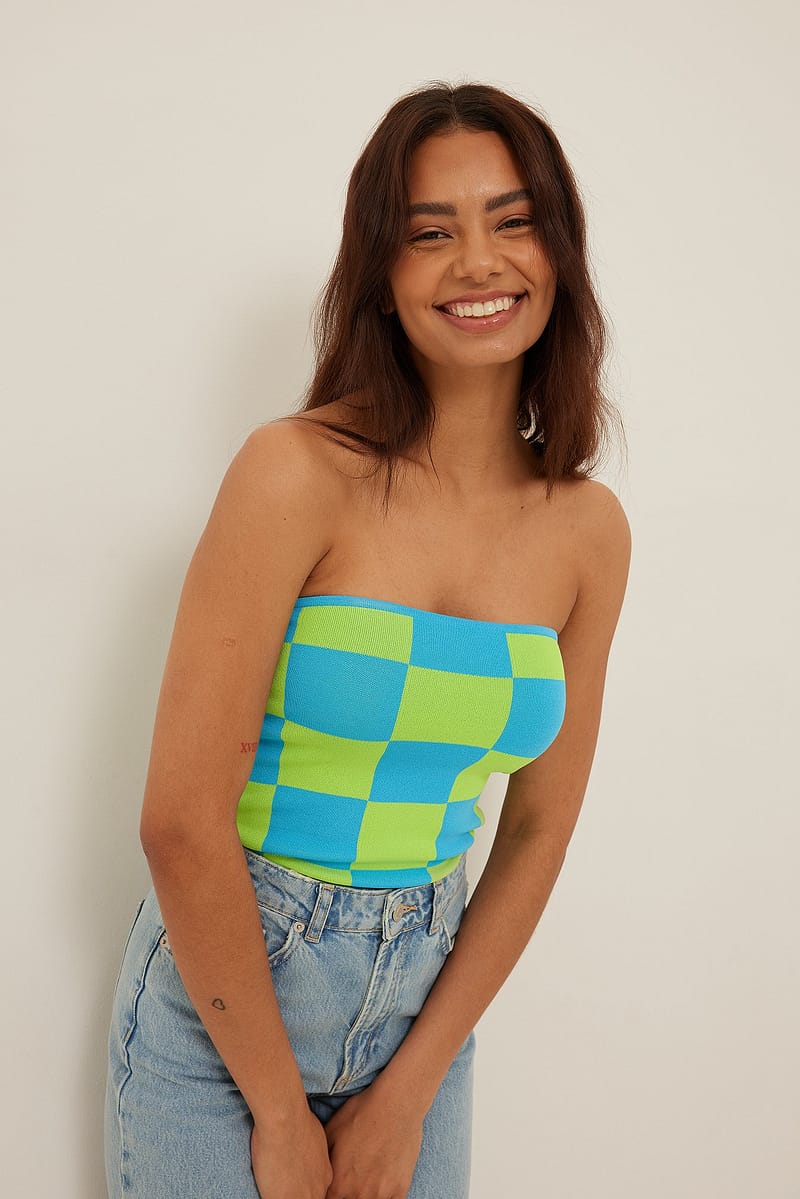 Checkered Tube Top