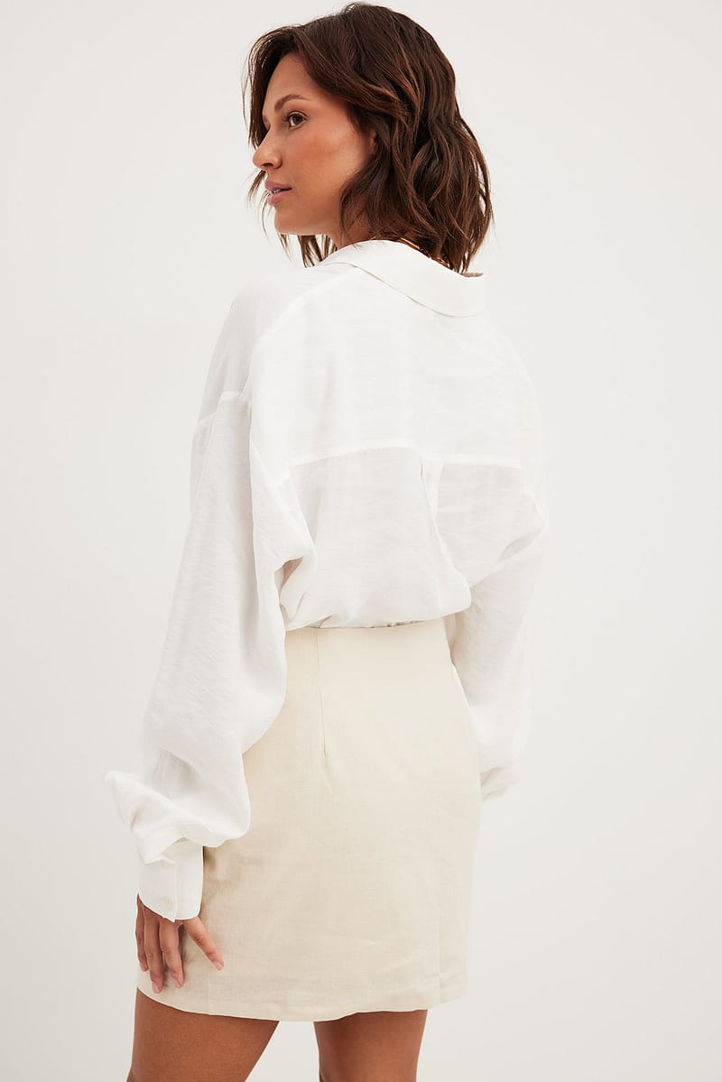 Linen Bland Wrap Skirt