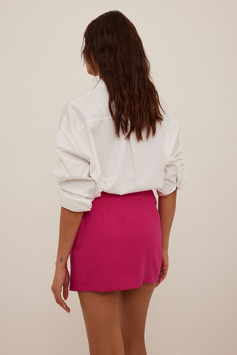 Linen Bland Wrap Skirt