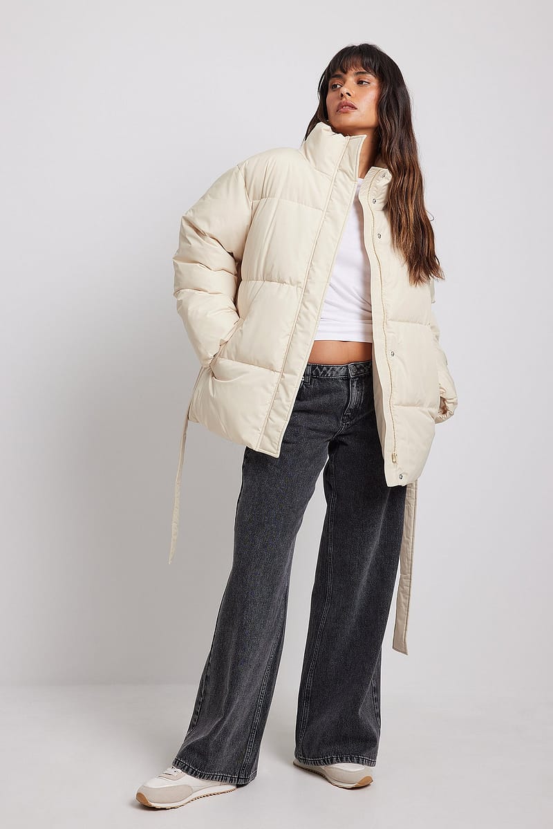 Belted Short Padded Jacket