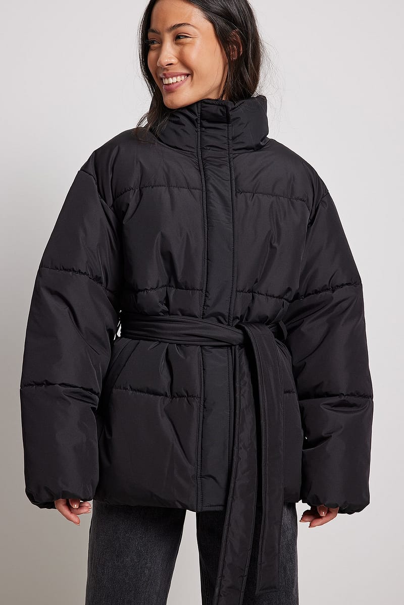 Belted Short Padded Jacket