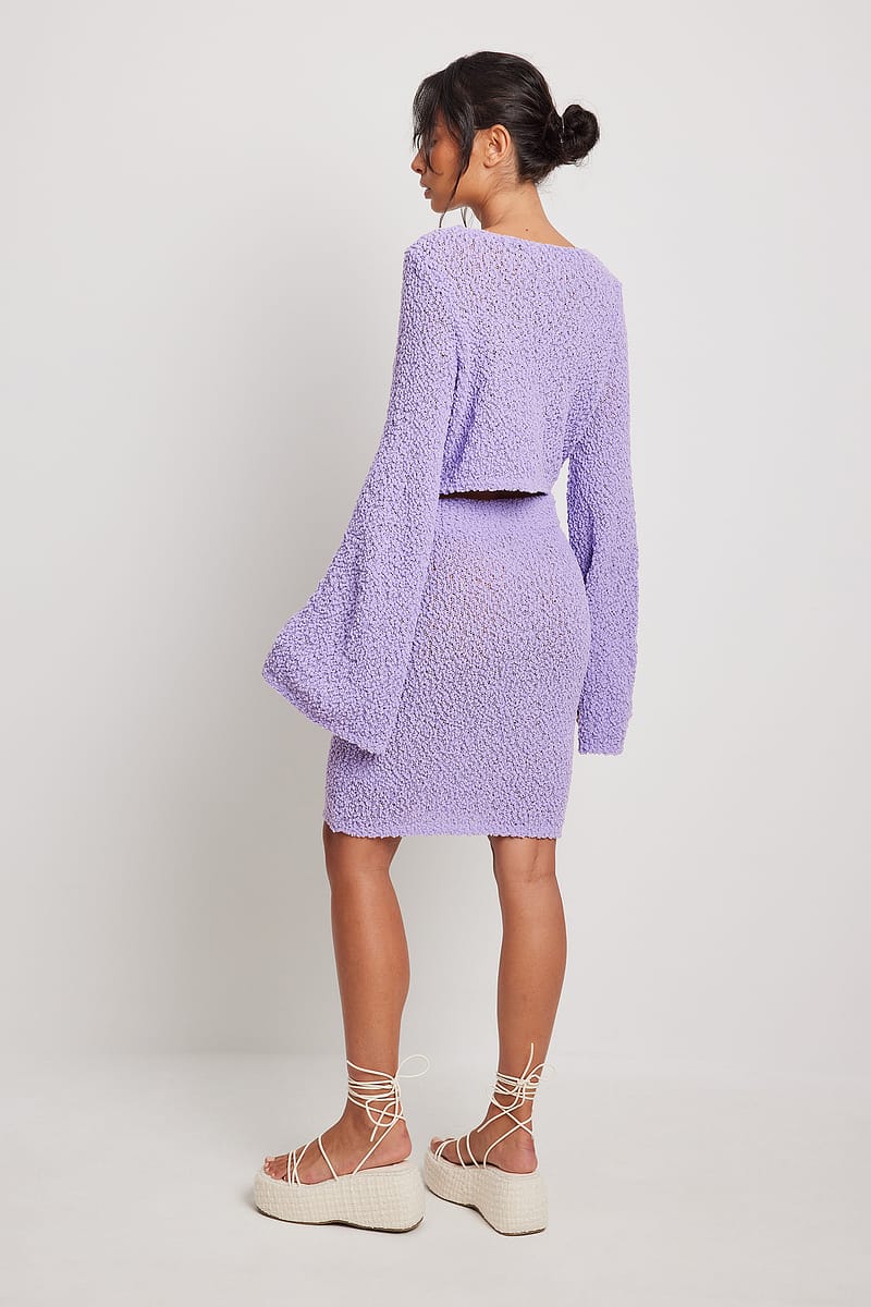 Knitted High Waist Mini Skirt