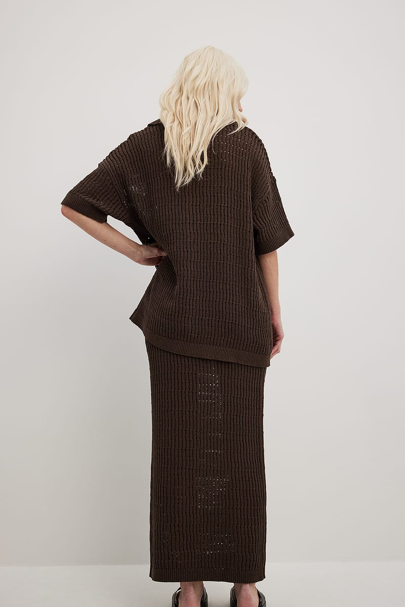 Chenille Knitted Maxi Skirt