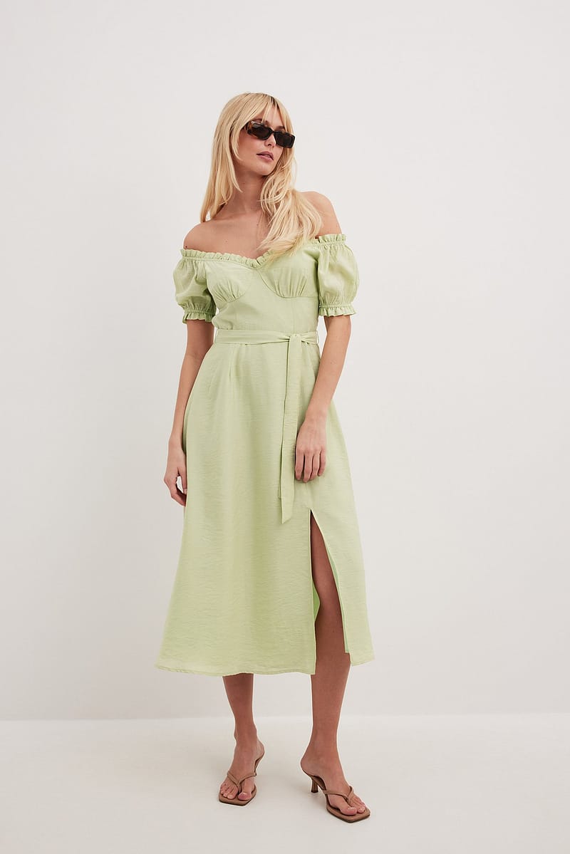 Off Shoulder Mid Dress
