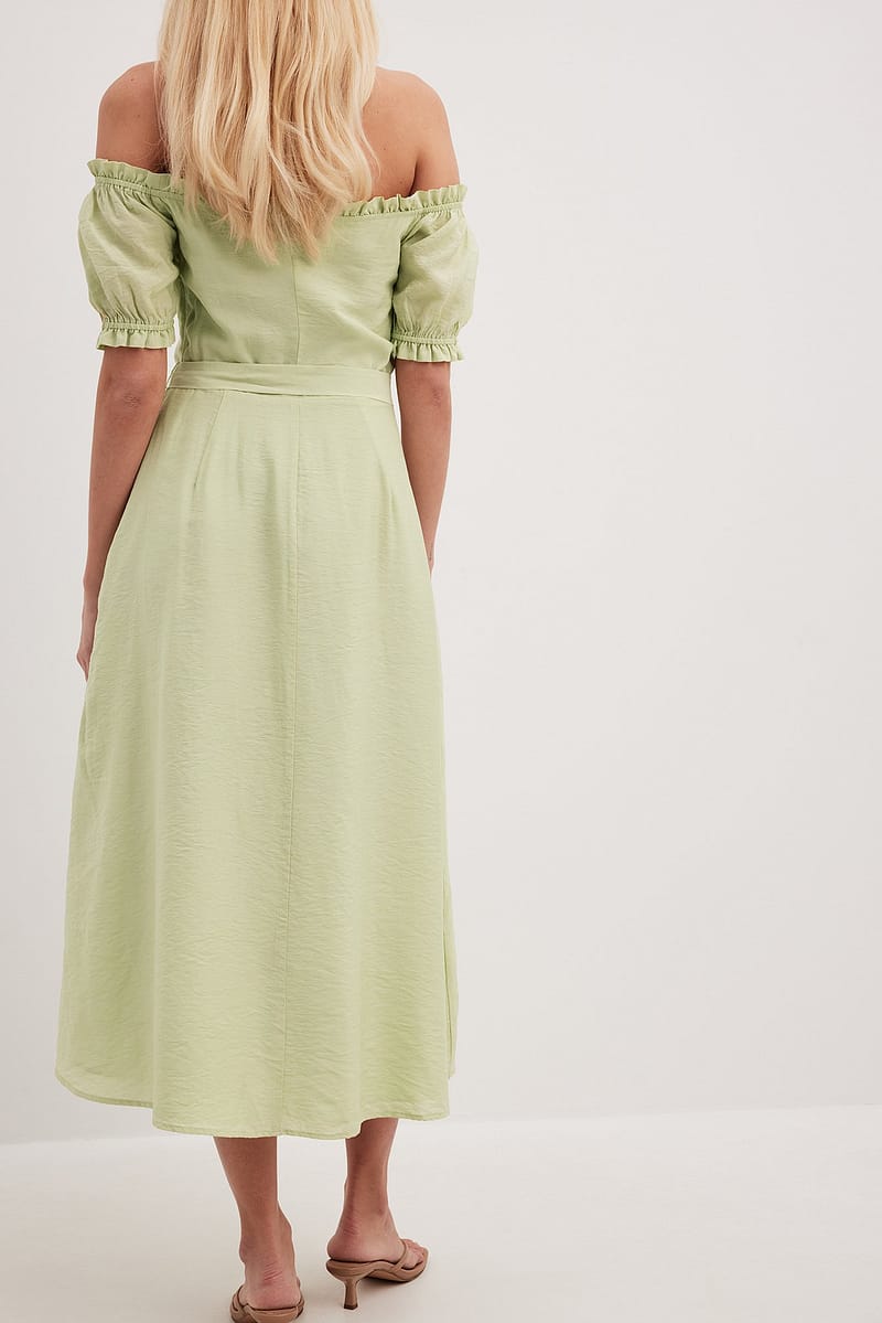 Off Shoulder Mid Dress