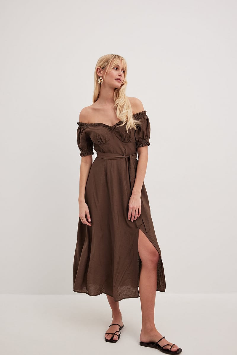 Off Shoulder Mid Dress