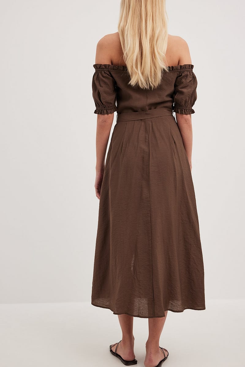 Off Shoulder Mid Dress