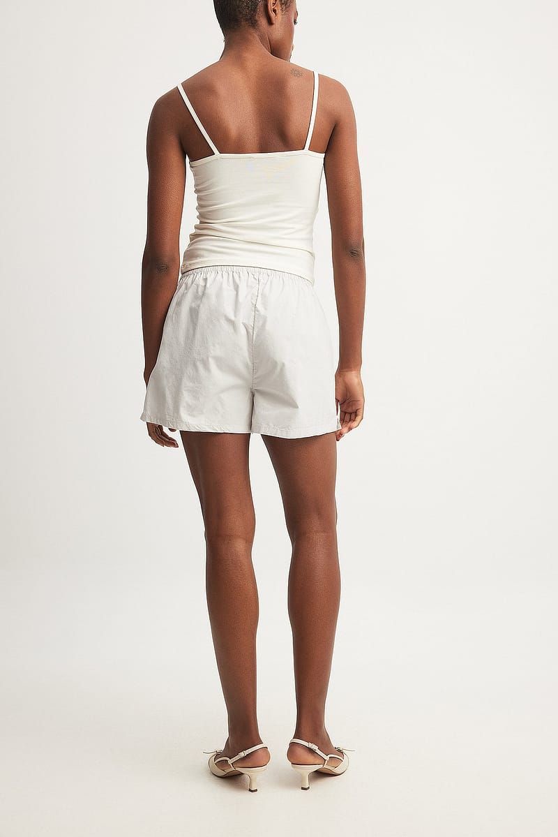 Elastic Waist Cotton Shorts