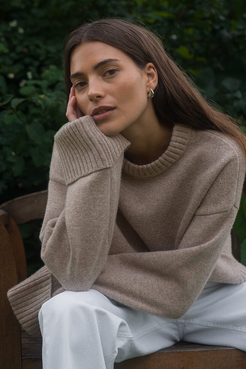 Wool Folded Sleeve Sweater