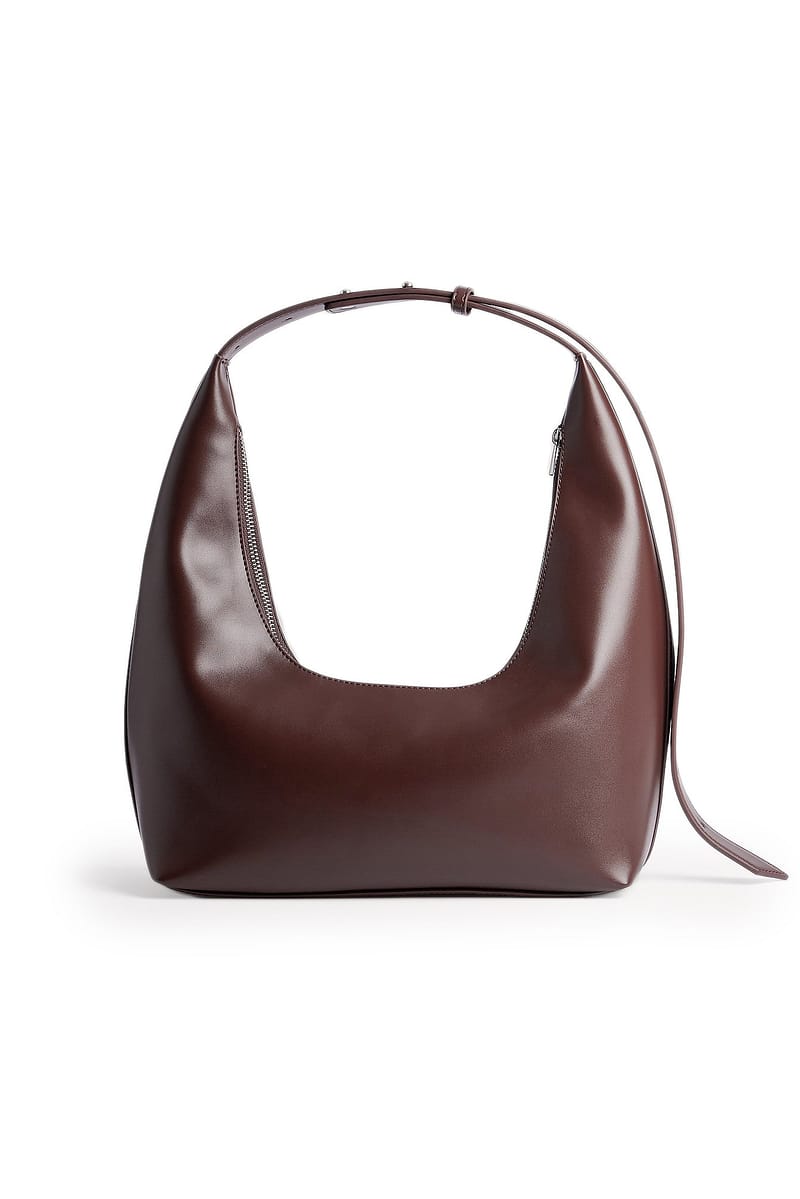 Oblong Shoulder Bag - Dark Brown