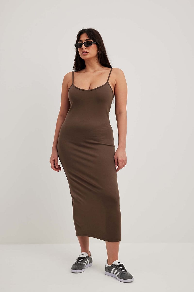 Jersey Slip Midi Dress