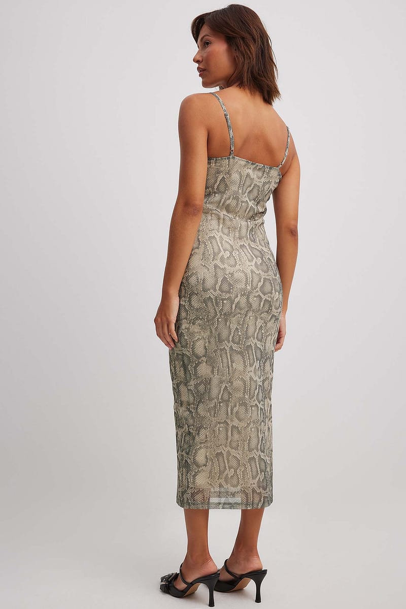 Thin Strap Mesh Dress