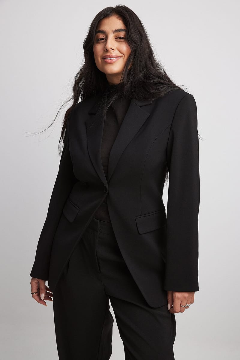 Fitted One Button Blazer