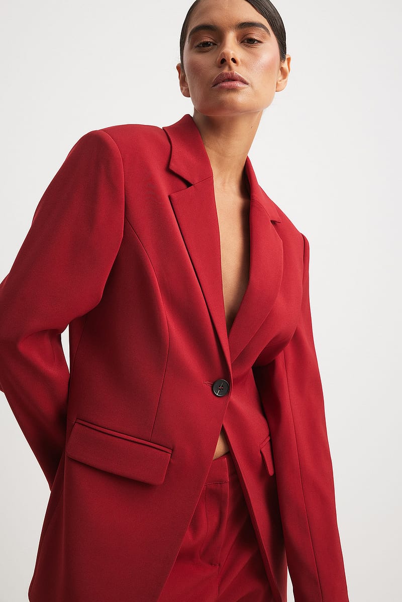 Fitted One Button Blazer