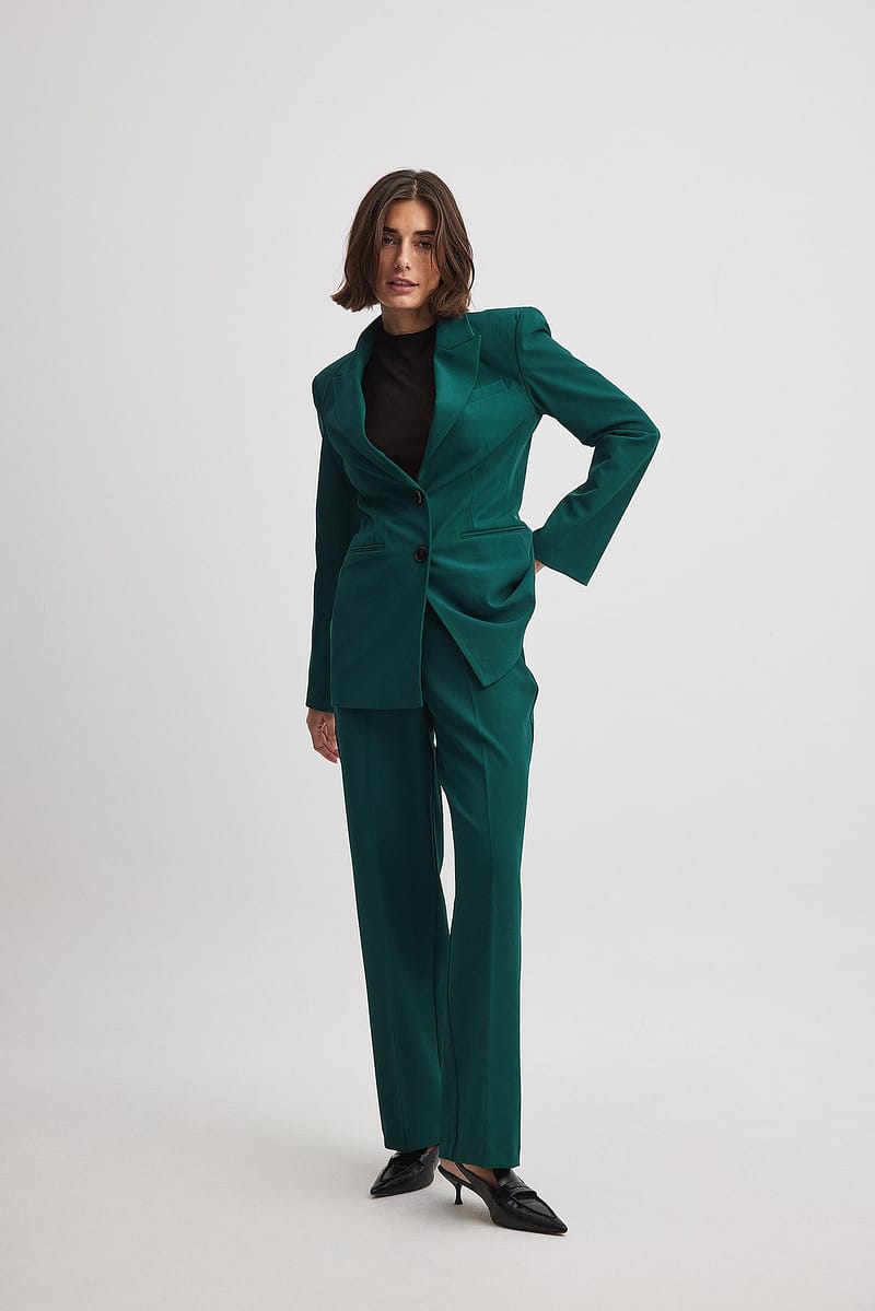 High Waist Straight Leg Pants