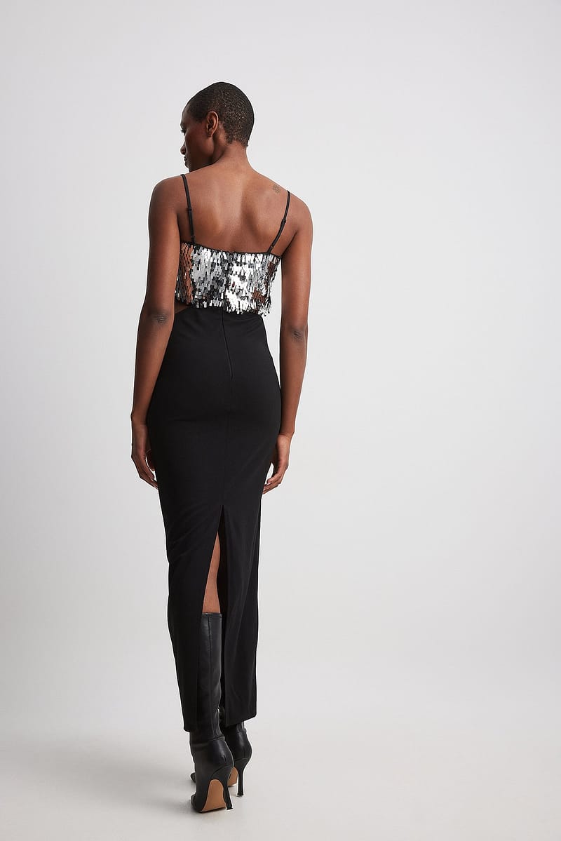 Sequin Jersey Dress