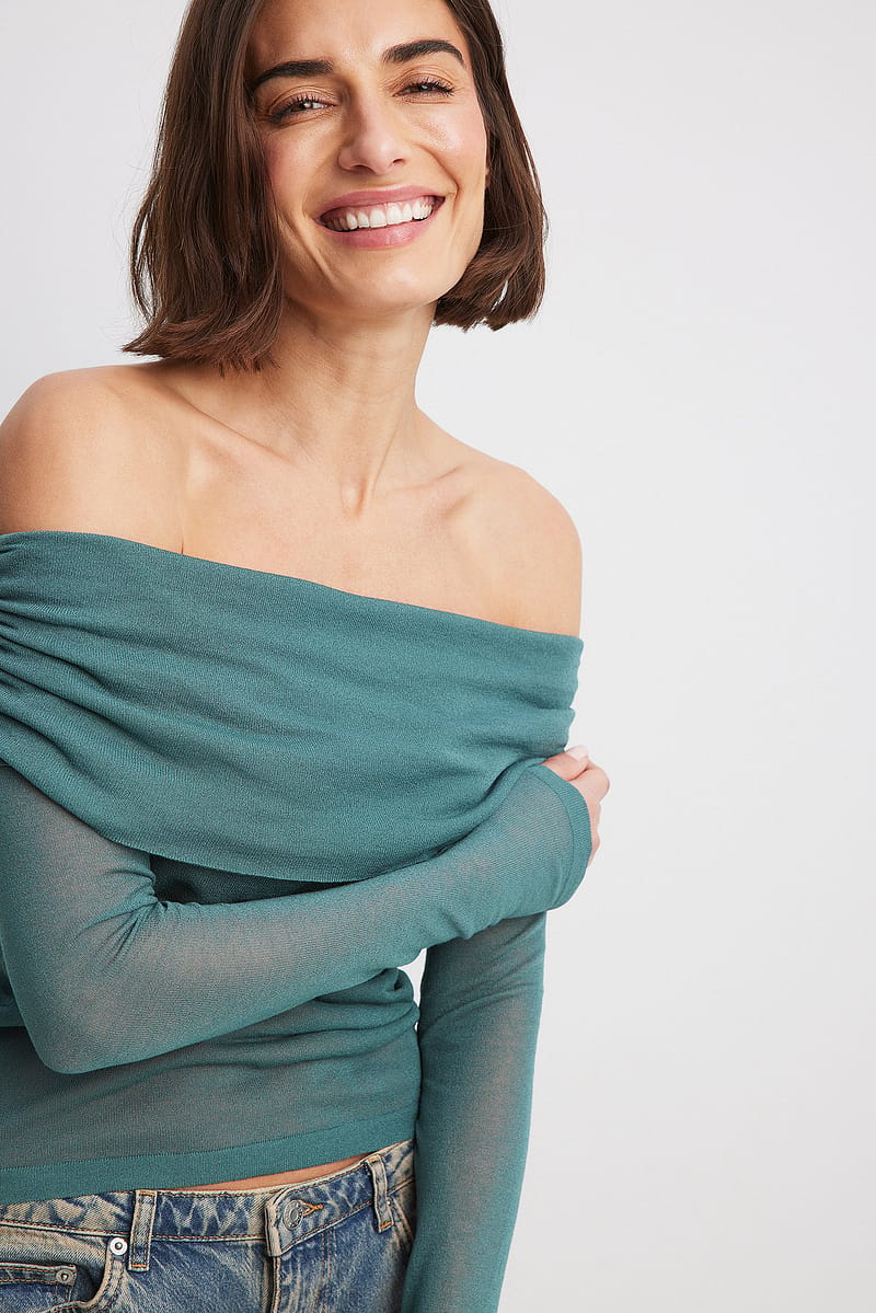 Fine Knitted Draped Top