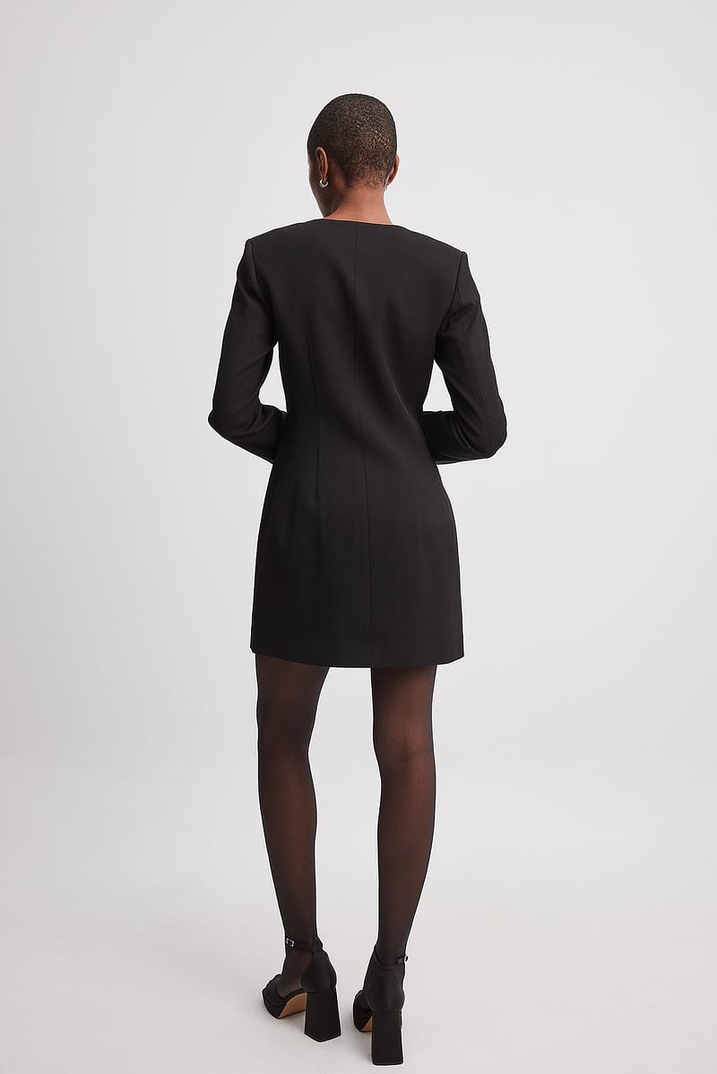 Square Neck Mini Blazer Dress