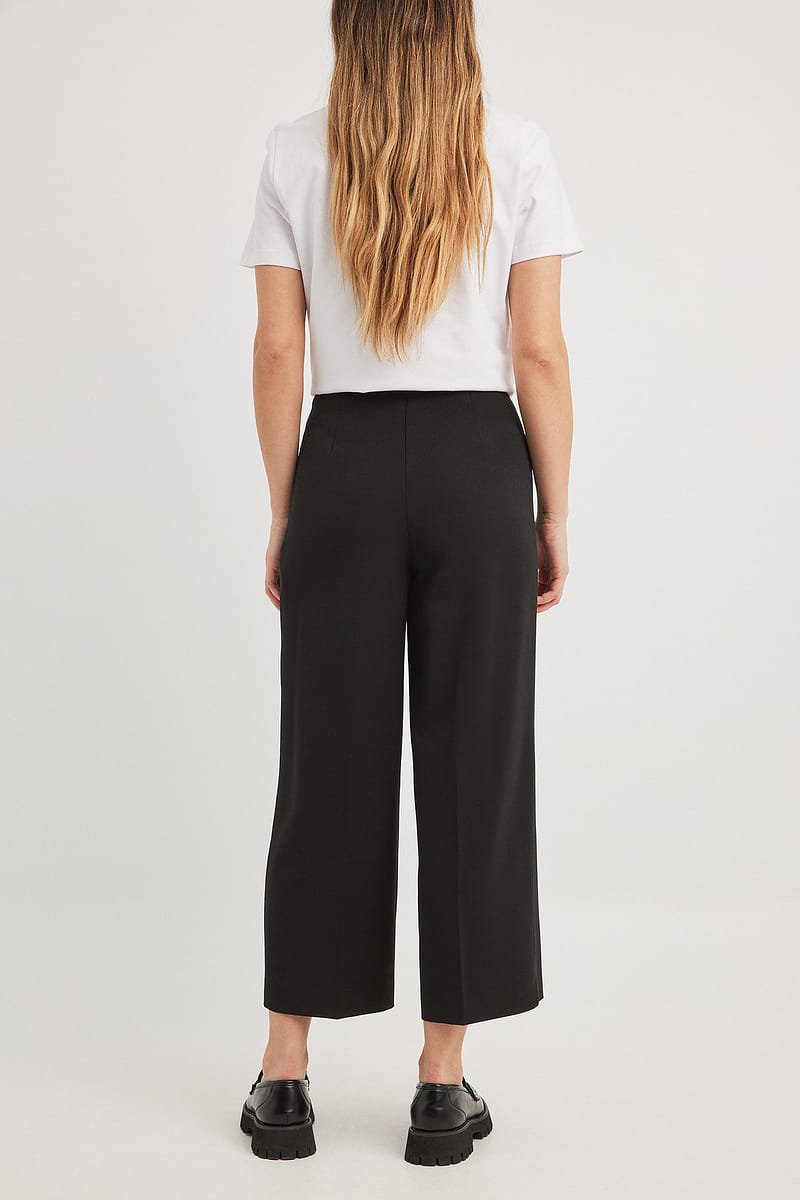 Culotte High Waist Pants - Black