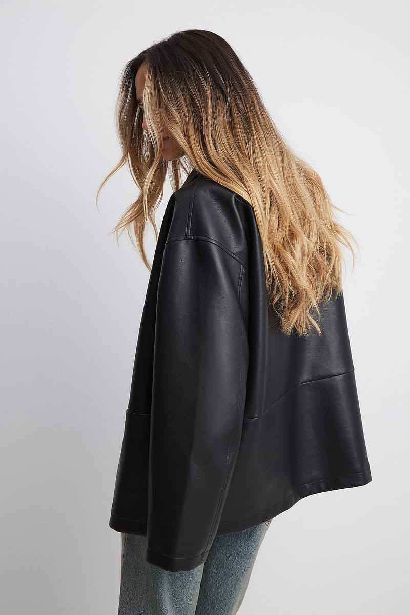 Zip Detail Pu Jacket
