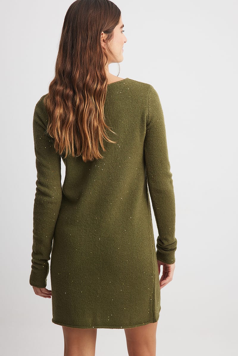 Sequin Knitted Mini Dress