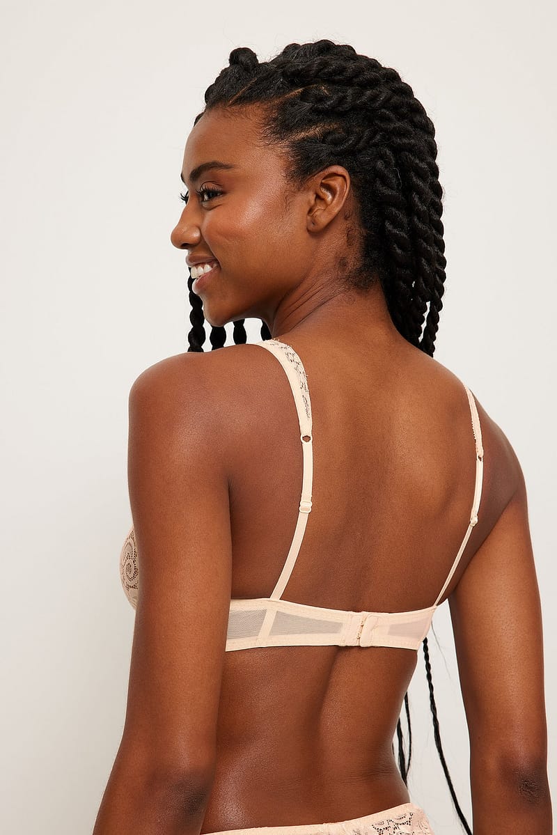Wide Strap Lace Cup Bra