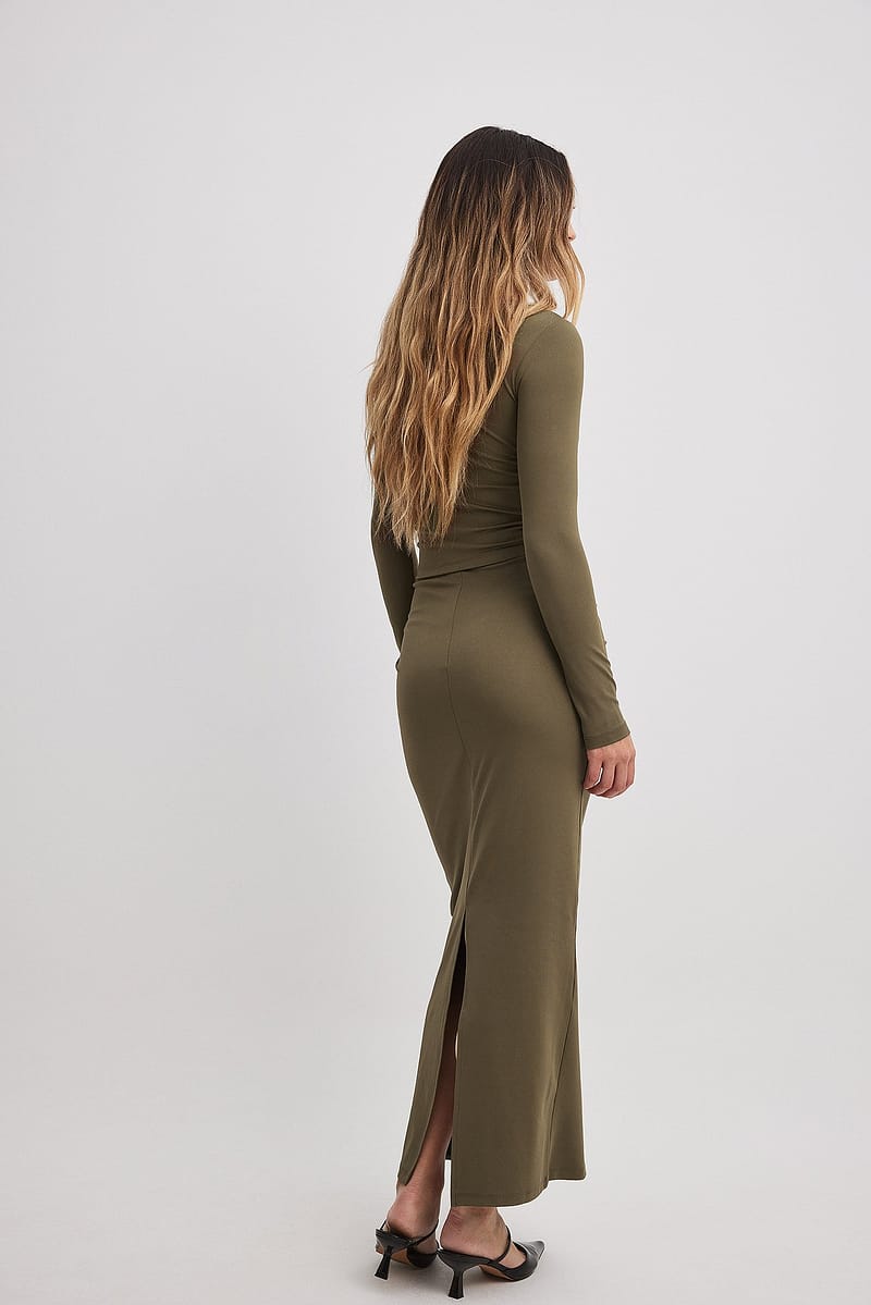 Buckle Detail Maxi Skirt