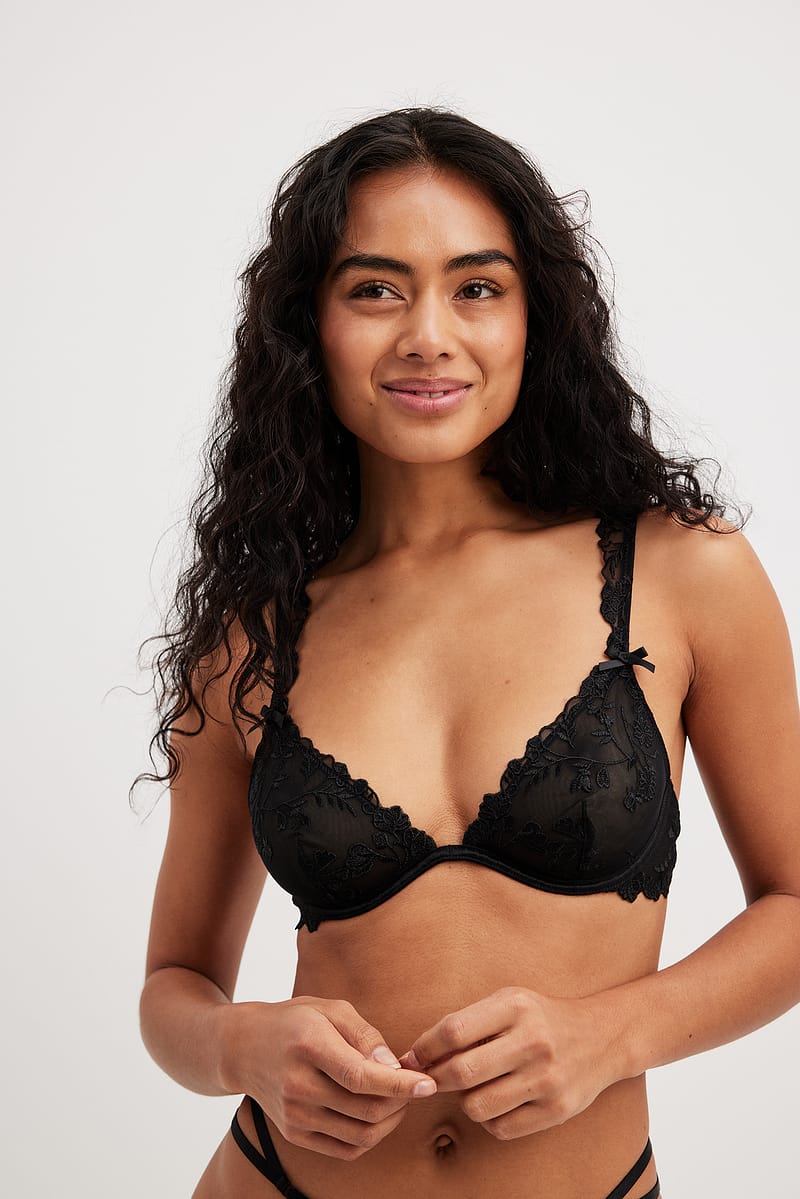 Embroidery Low Wire Bra