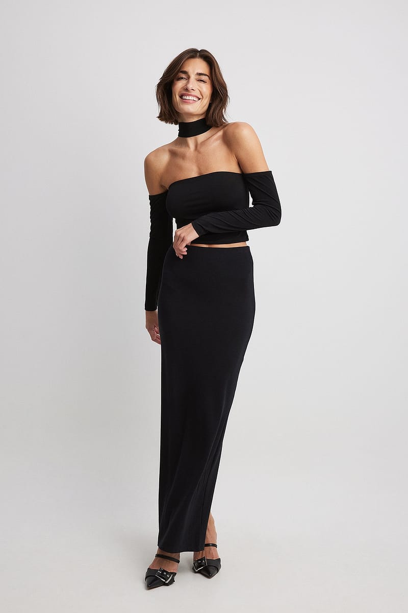 Choker Detail Off Shoulder Top