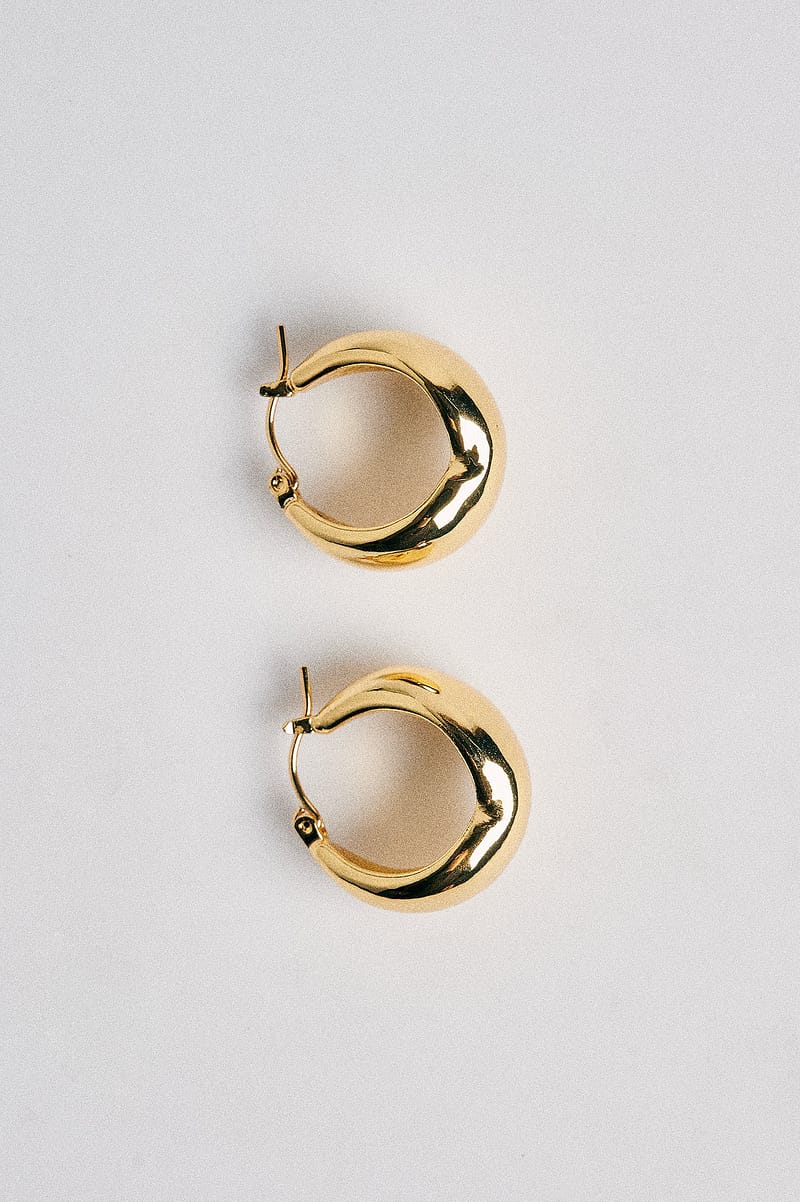 Gold Plated Chunky Earrings - Gold