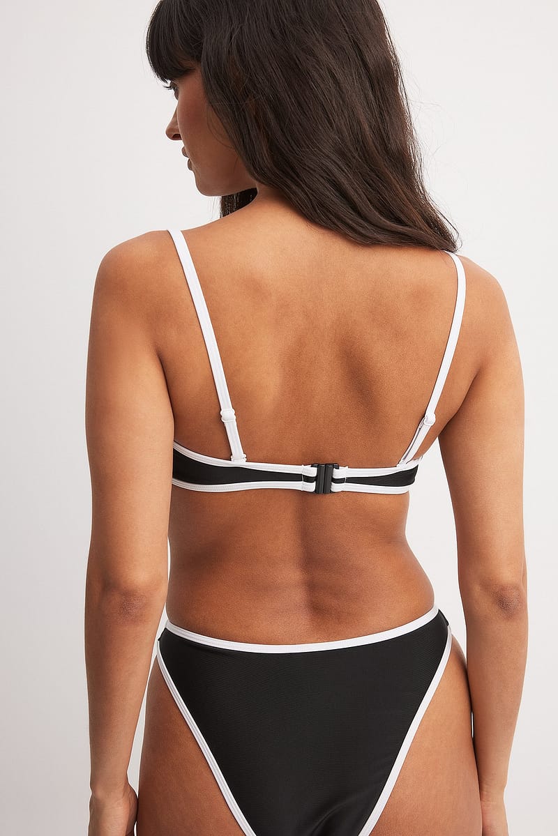 Colorblock High Cut Bikini Panty