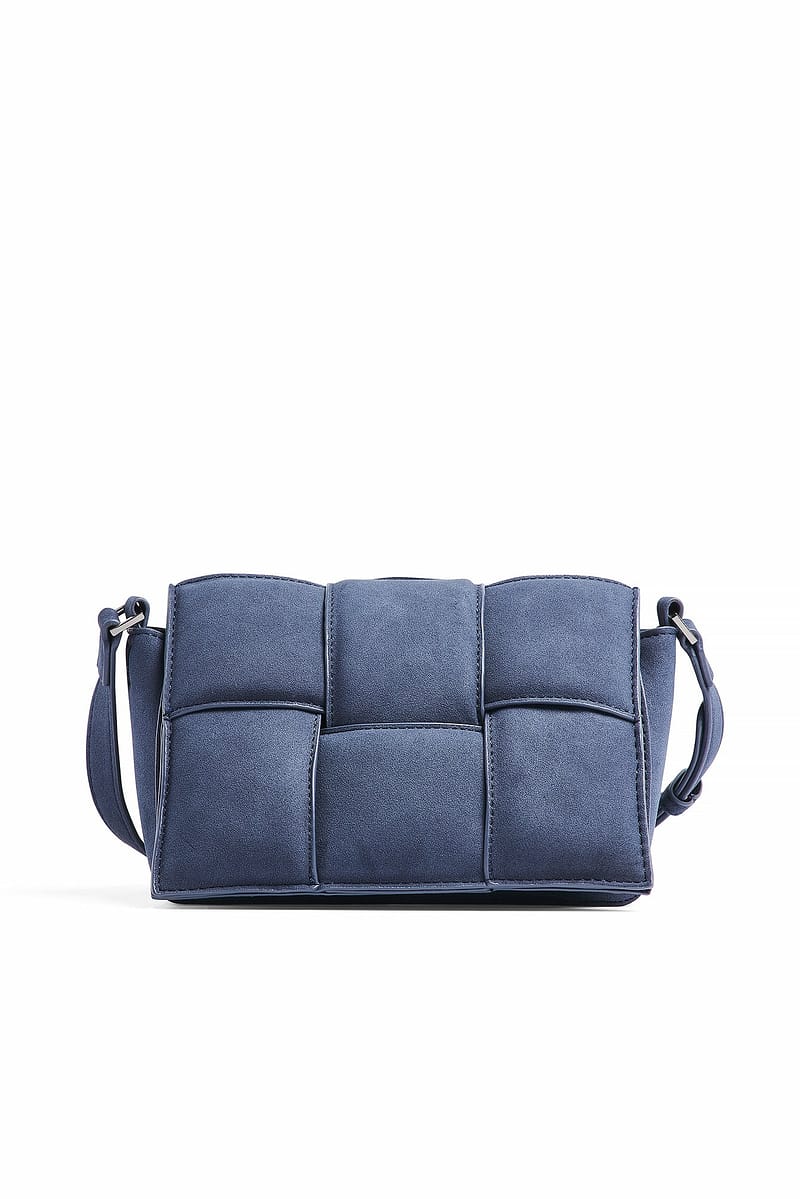 Small Puffy Woven Crossbody Bag