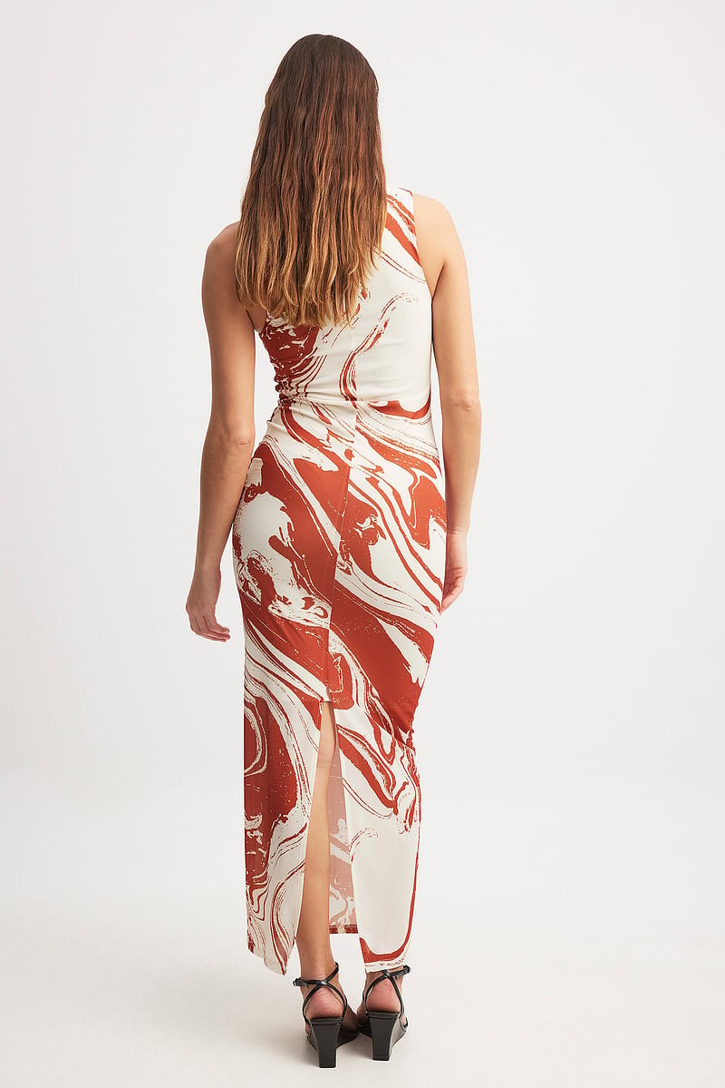 Sleeveless Mesh Maxi Dress