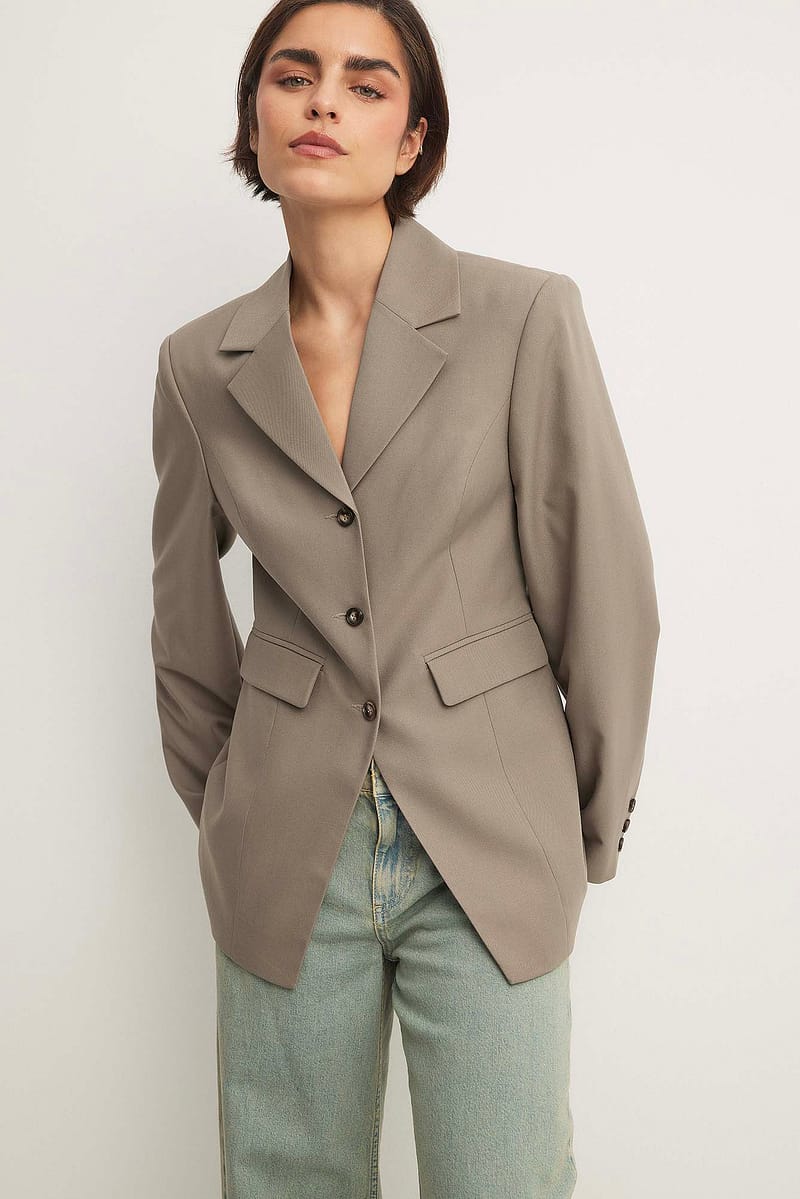 Fitted Blazer - Light Taupe