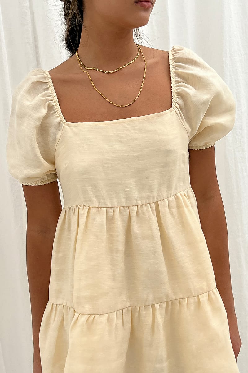 Flowy Linen Mini Dress