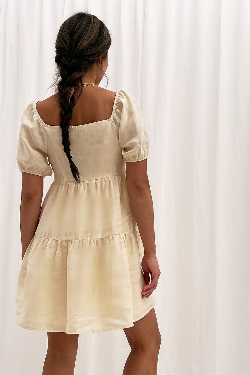 Flowy Linen Mini Dress