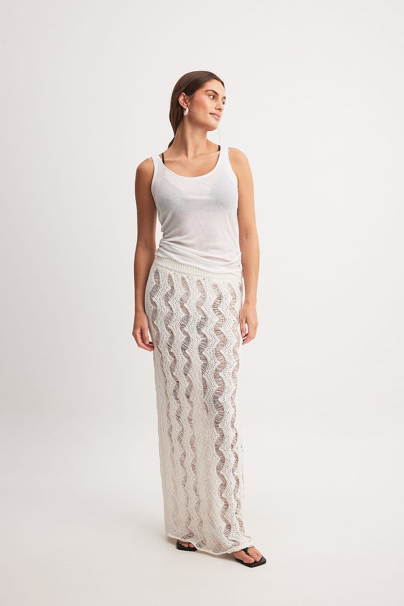 Crochet Knitted Maxi Skirt