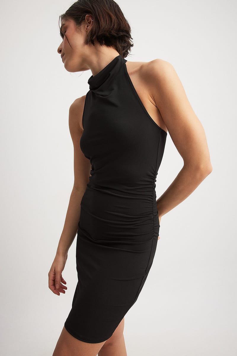 Funnel Neck Mini Dress