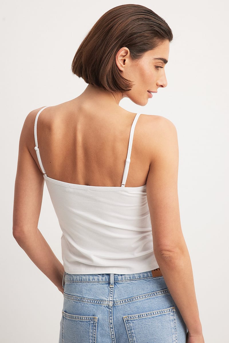 Double Folded Thin Strap Singlet
